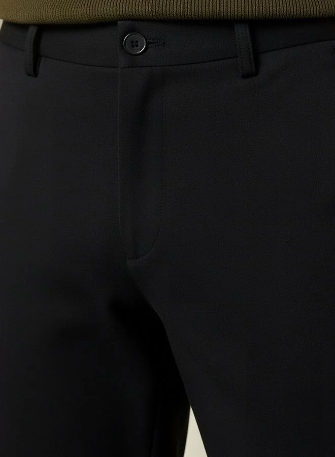 Splash FAV BLACK Smart Regular Fit Trousers for Men | Best Price UAE