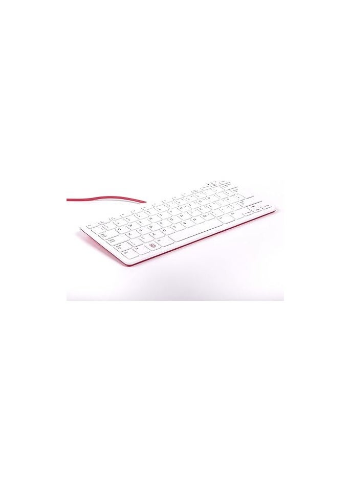 رازبيري باي - لوحة مفاتيح Raspberry Pi الرسمية - إصدار المملكة المتحدة (أحمر/أبيض) - Image 1