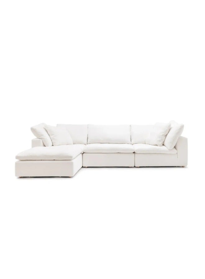 كستم ديكو أريكة Cloud Feather L-Style - أريكة قابلة للتخصيص لغرفة المعيشة، تنجيد فاخر، تصميم L-Style - Image 1