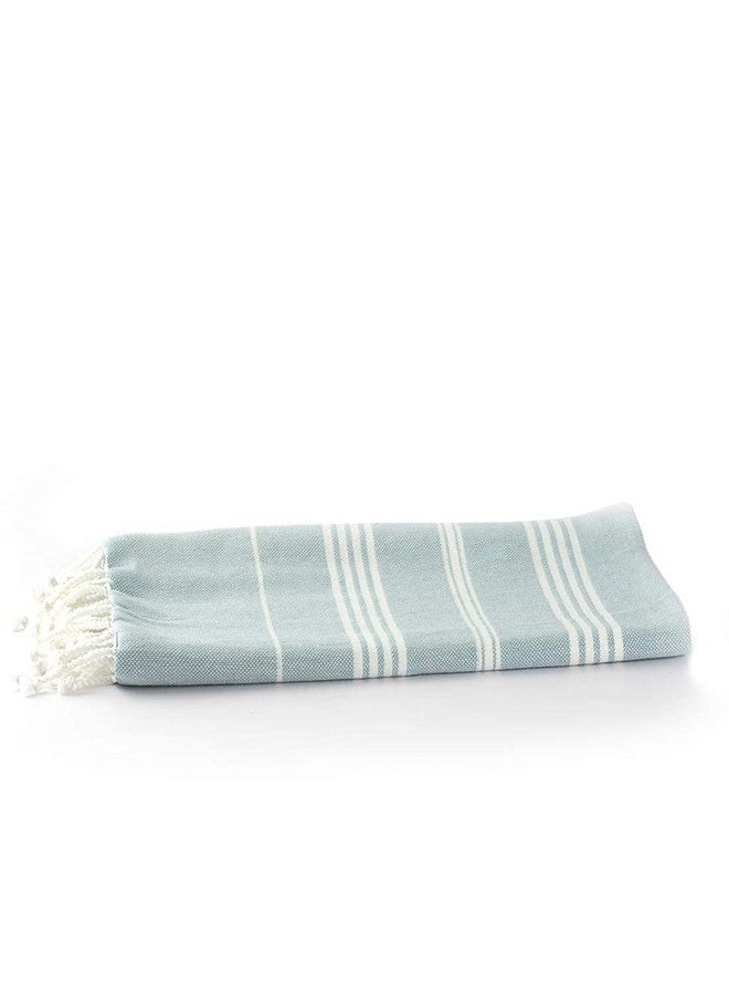 Eden Living Beach/ Bath Lightweight Travel Towel Set of 2 Turkish Towel ( Sky Blue & Blue) - Image 3