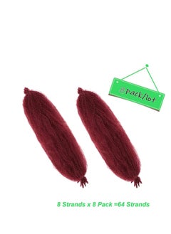 Excefore 24 Inch Springy Afro Twist Hair Natural Synthetic Hair Pre Separated Marley Twist Braiding Hair Synthetic Wrapping Hair For Soft Suitable for Women 2 PCS Red  - Image 4