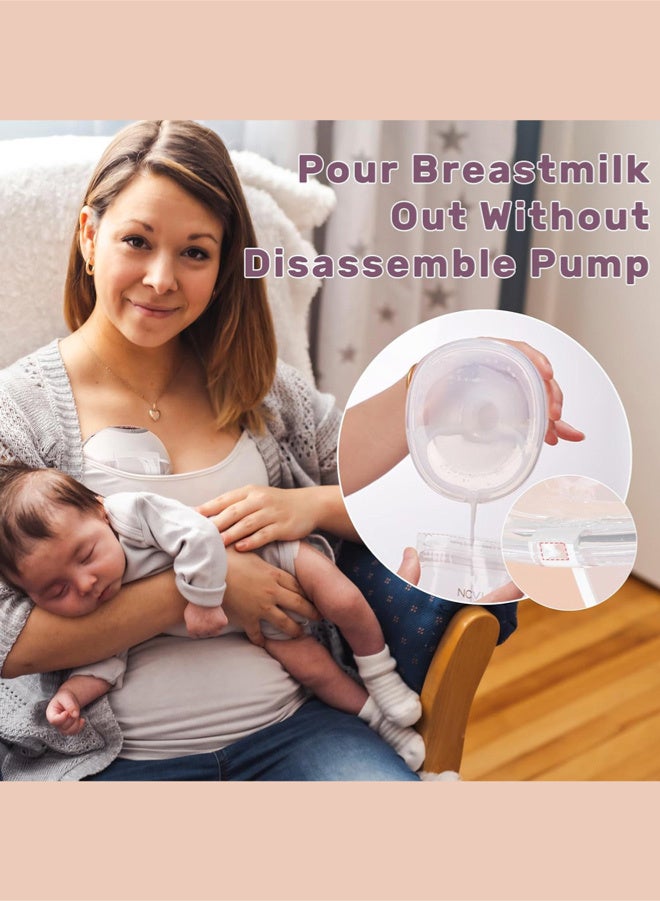 Chixing Electric Wearable Breast Pump, Portable Hands-Free Breast Pump, 3 Modes & 9 Levels Memory Function, Rechargeable Milk Extractor with Massage & Breastfeeding Modes, Smart LED Display  - Image 5