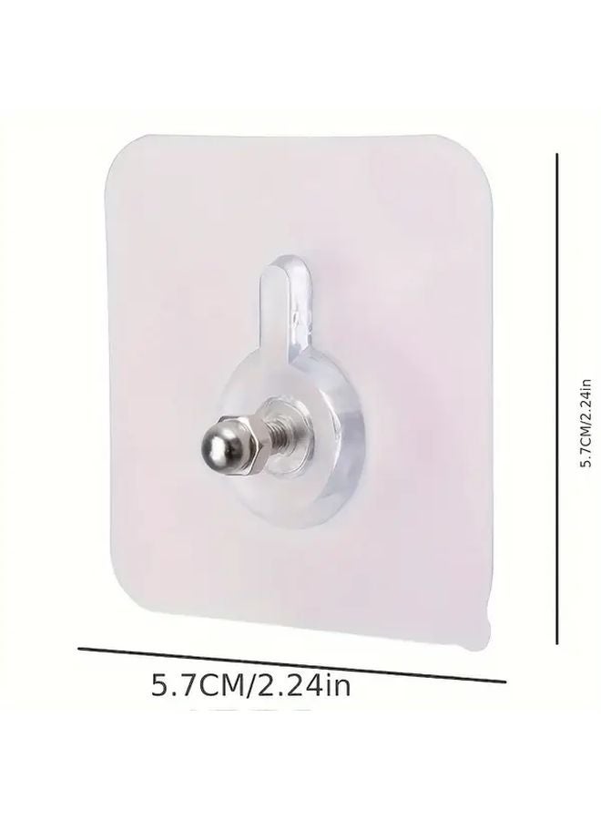 10 Pcs Heavy Duty Screw Like Hooks No Drill Damage Free Hanging Adhesive For Pictures Clocks Shelves - Image 1