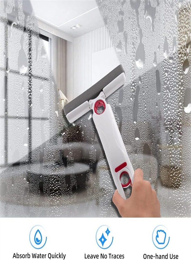 Portable Mini Mop, Self Squeeze Sponge Mops Absorbent Sponge Mop Easily Dry Cleaning Mop with 2 Refill Sponge for Bathroom Kitchens Tableware Desktop Glass  - Image 3