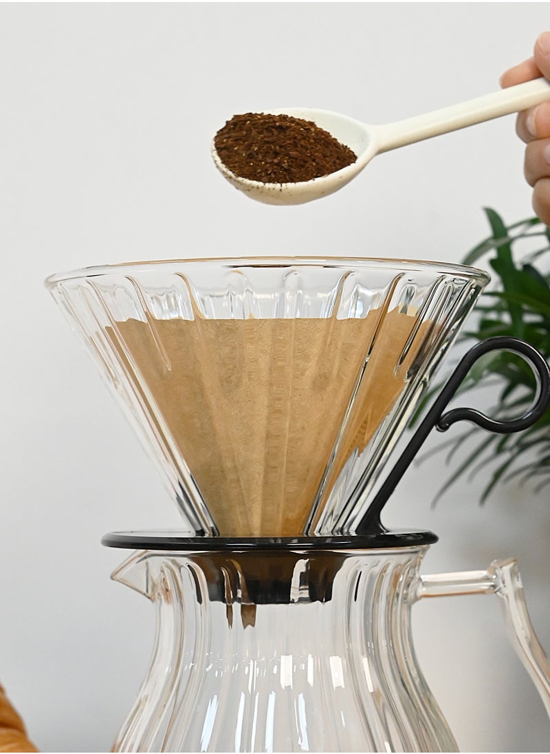 EqiEch V60 Coffee Dripper Borosilicate Glass Coffee Filter Cup 2-4 CUP Slow Brewing Pour Over Coffee Maker Size 02  - Image 5