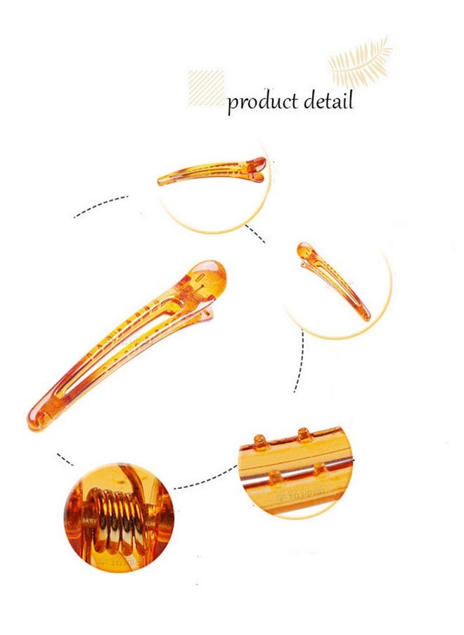 Suoirblss 12Pcs Plastic Duck Bill Teeth Hair Clips Non Slip Band Clips Alligator Bows Hair Clips Professional Hairdressing Salon Hair Barrettes For Hair Styling And Sectioning (Length3'' Brown)  - Image 5