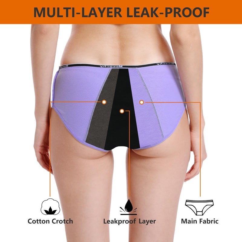 Mesachy Teens Girls Period Underwear Kids Period Panties Menstrual Leakproof Protective Underwear for Teens Cotton Briefs - Image 4