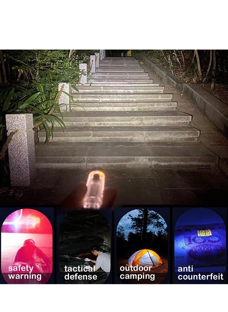 Mini Outdoor Camping Searchlight TYPE-C Rechargeable Mini Portable LED Flashlight Keychain Flashlight 11 Lighting Modes - Image 2