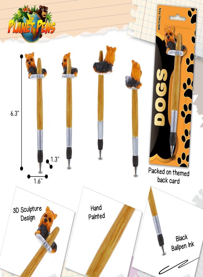 Planet Pens Dog Novelty Pen - Cute, Fun and Unique Kid and Adult Office Supplies Ballpoint Pen, Colorful Dog Writing Instrument for School and Office - Yorkie - Image 3