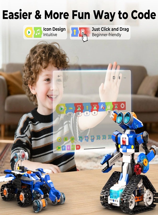Apitor STEM Robot Toy 6-in-1 Robot Building Kit for Boys Age 8-12, APP Remote Control STEM Coding Toys, Educational Robotics Gifts for Boys Girls Kids Ages 7 8 9 10 11 12 (480 Pieces) - Image 2