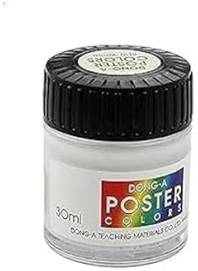 Dong-A - Dong-A Gouache Poster Color Paint 30 ml, White - Image 1