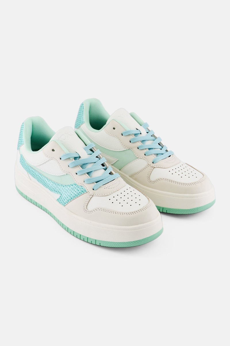 XOXO Women Lace Up Casual Shoes, Multicolor - Image 1