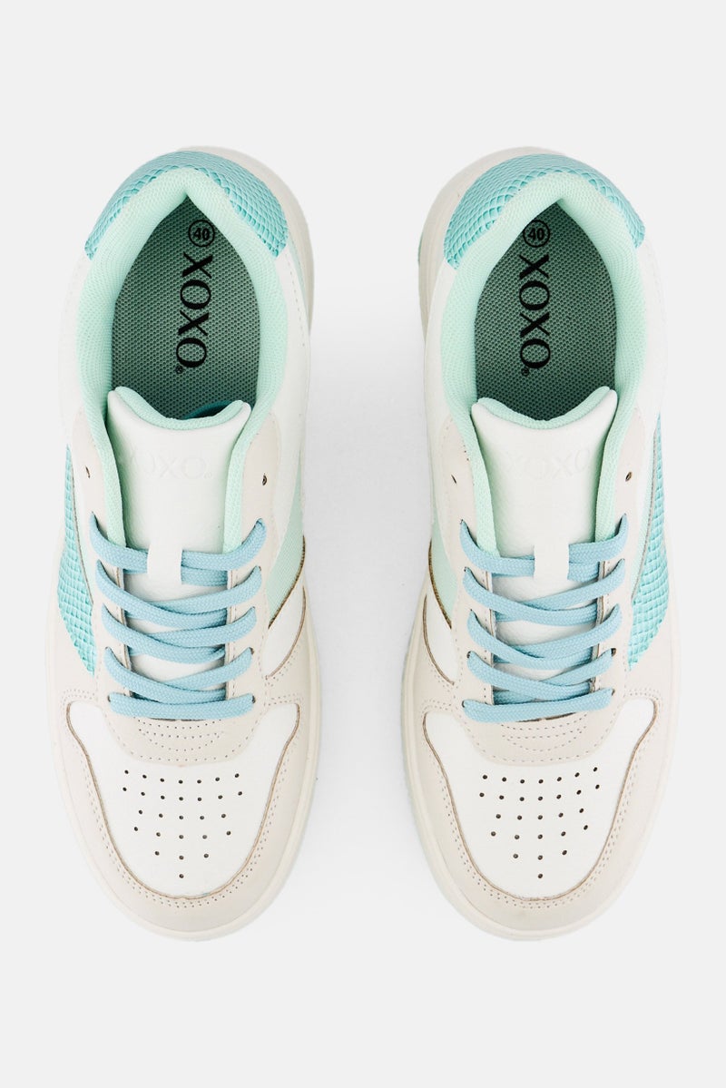 XOXO Women Lace Up Casual Shoes, Multicolor - Image 3