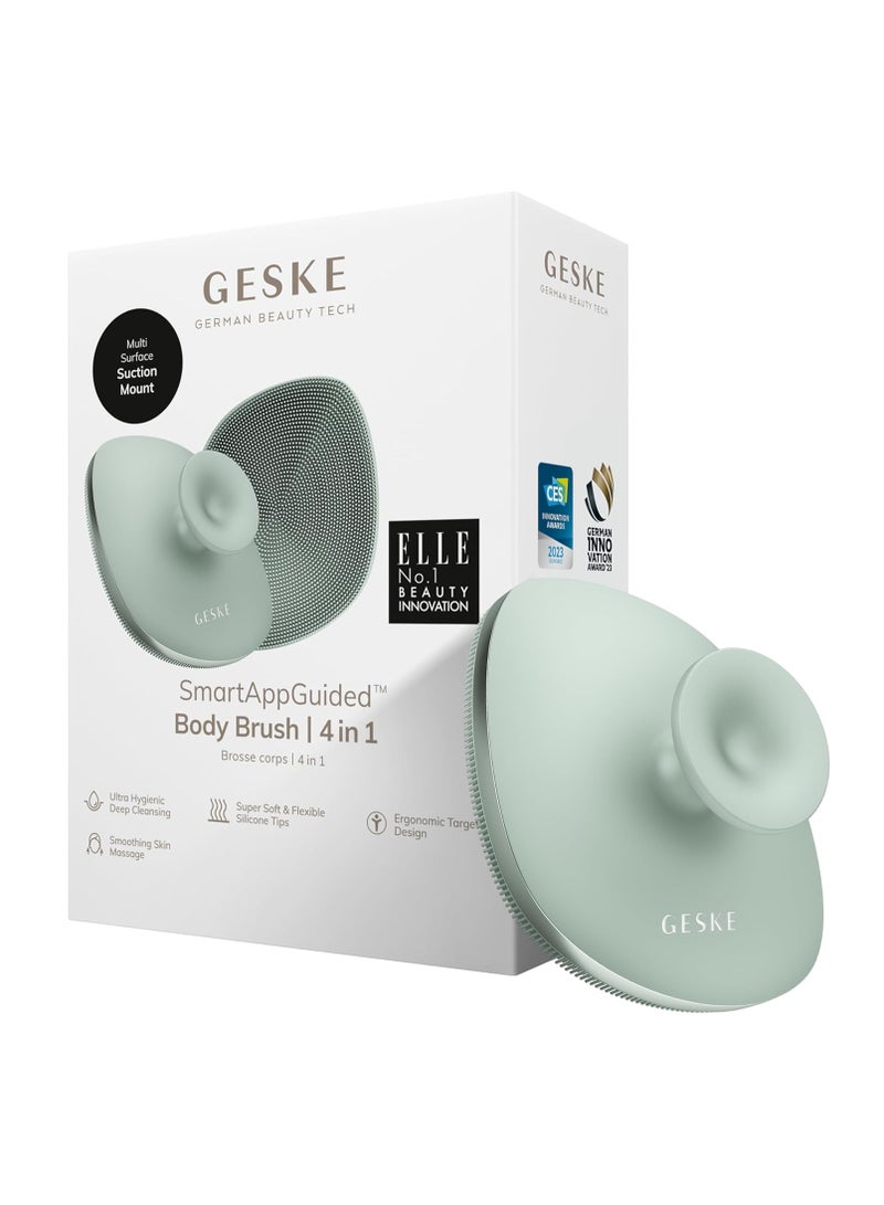 GESKE GESKE Body Brush | 4 in 1 | Design with Metal Ring | Cleansing Brush for The Entire Body | Professional Deep Cleaning | Soft Silicone Bristles | Ergonomic Two-Finger Design - Image 1