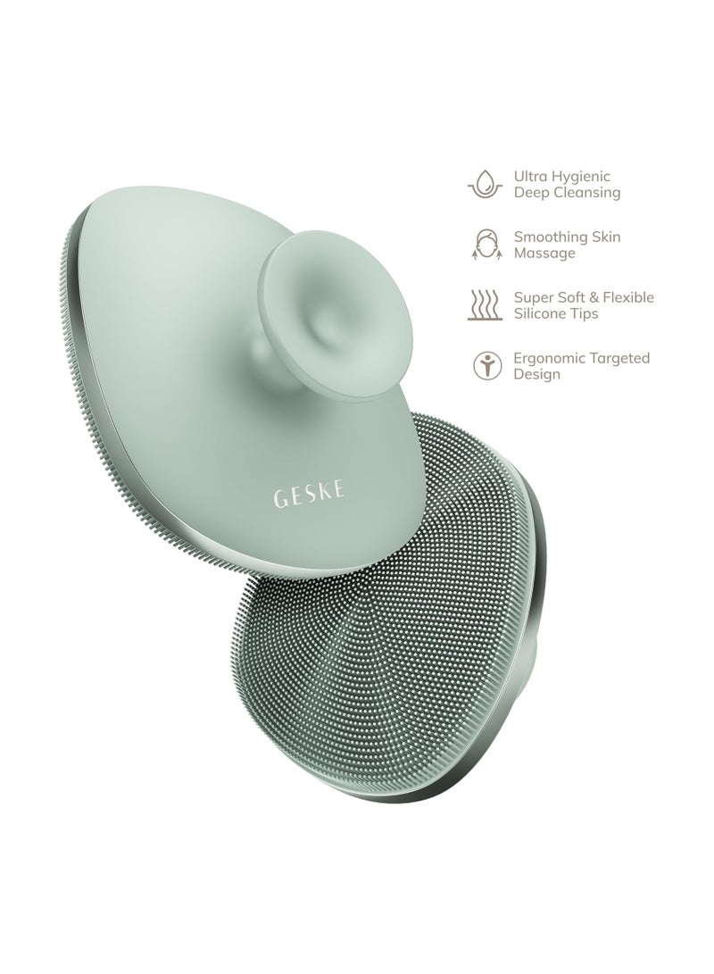 GESKE GESKE Body Brush | 4 in 1 | Design with Metal Ring | Cleansing Brush for The Entire Body | Professional Deep Cleaning | Soft Silicone Bristles | Ergonomic Two-Finger Design - Image 4