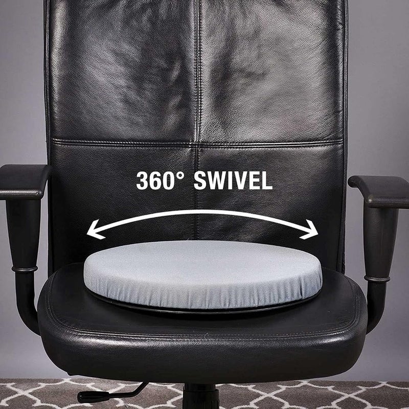 HealthSmart 360 Degree Swivel Seat Cushion, Chair Assist for Elderly, Swivel Seat Cushion for Car, Twisting Disc, Gray, 15 Inches in Diameter (Pack of 1) - Image 3