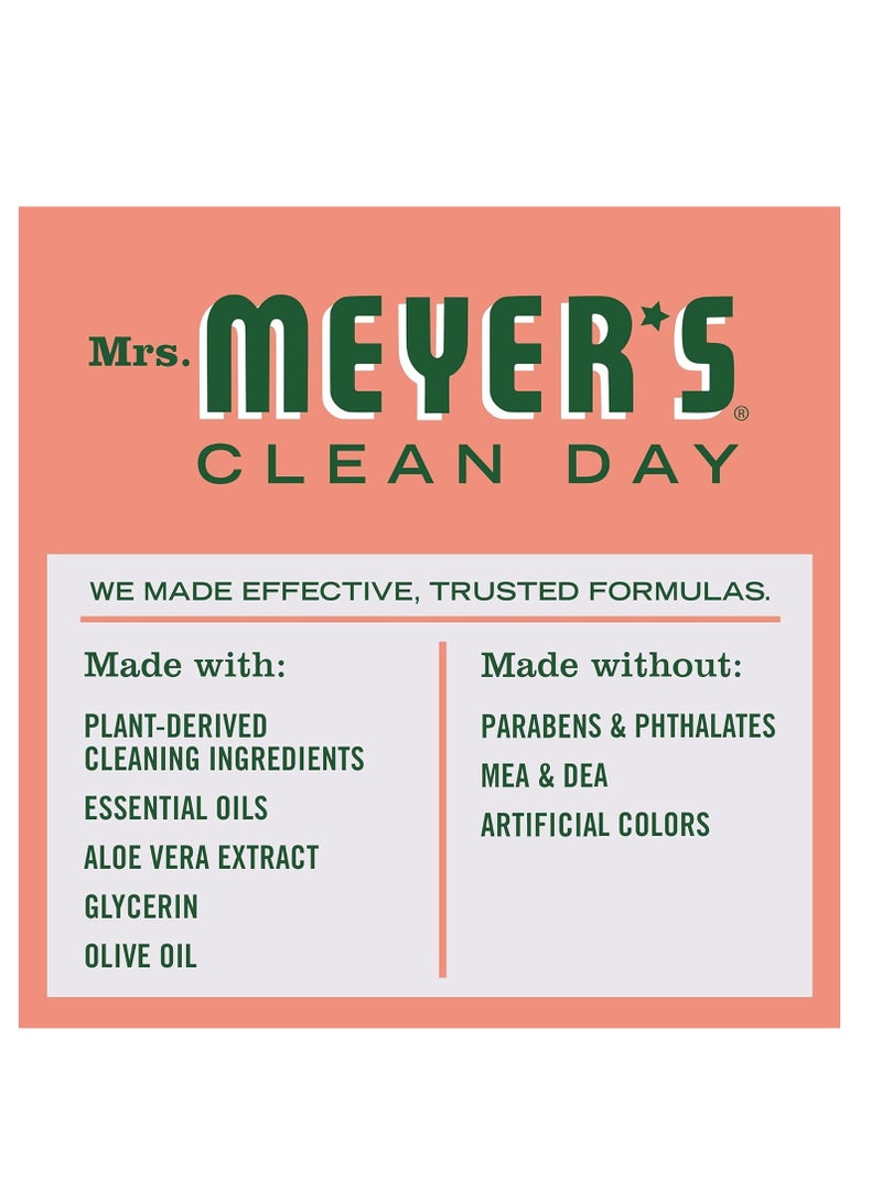 Mrs. Meyer's Clean Day MRS. MEYER'S CLEAN DAY Hand Soap, Made with Essential Oils, Biodegradable Formula, Geranium, 12.5 fl. oz - Pack of 3 - Image 4