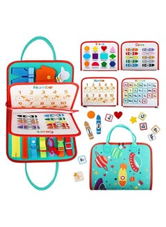NIBEMINENT Busy Board, Montessori Toys for Toddler 2 3 4, Sensory Board Learning Fine Motor Skills, Preschool Activities Educational Travel Boys Girls  - Image 1