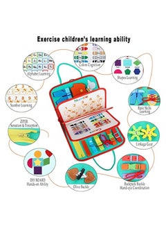 NIBEMINENT Busy Board, Montessori Toys for Toddler 2 3 4, Sensory Board Learning Fine Motor Skills, Preschool Activities Educational Travel Boys Girls  - Image 4