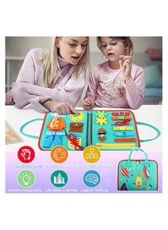 NIBEMINENT Busy Board, Montessori Toys for Toddler 2 3 4, Sensory Board Learning Fine Motor Skills, Preschool Activities Educational Travel Boys Girls  - Image 3