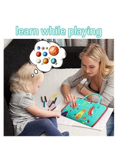 NIBEMINENT Busy Board, Montessori Toys for Toddler 2 3 4, Sensory Board Learning Fine Motor Skills, Preschool Activities Educational Travel Boys Girls  - Image 2