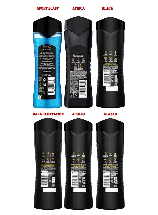 AXE Men's Body Wash Variety Set, 6 Pack, Assorted Scents, 3-in-1 Body, Face and Hair Wash, 8.5 Oz. Each - Image 3