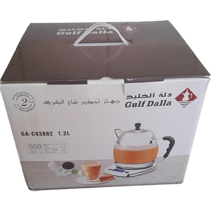 غالف دالا ماكينة صنع شاي الكرك دلة الخليج GaC93882، 1000 واط، 12 لتر - Image 4
