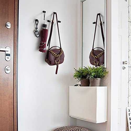 BVL Black Robe Hook Brass Small Towel Hook for Bathoom with Glue - Image 5