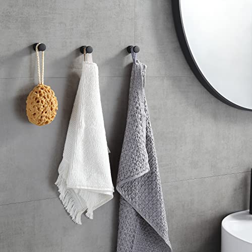 BVL Black Robe Hook Brass Small Towel Hook for Bathoom with Glue - Image 2