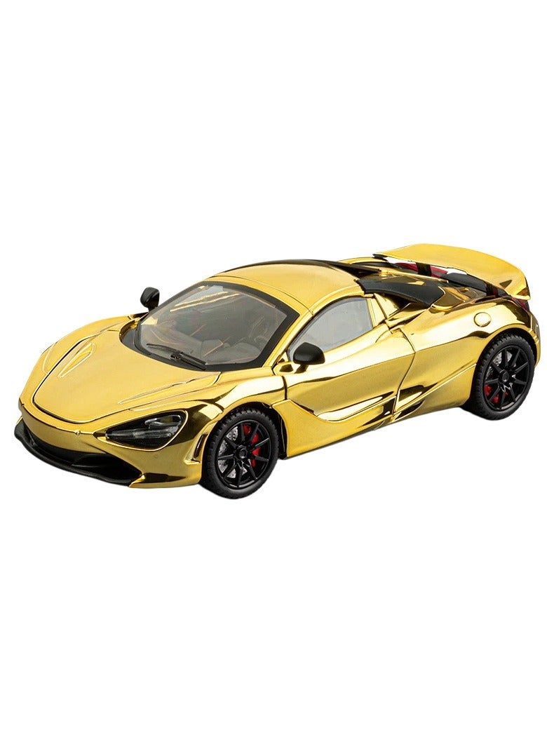 1:24 McLaren Alloy Diecast Model Car Pull Back Function Convertible Roof Partial Lights Up Gift for Kids and Collectors - Image 2