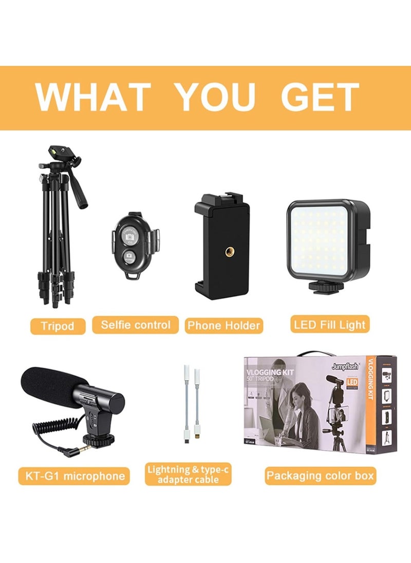 ELTRAZONE - Vlogging YouTube Starter Kit – Complete Video Setup with HD Camera, Microphone, Tripod, LED Ring Light, and Accessories for Beginners, Vloggers, & Content Creators - Image 1