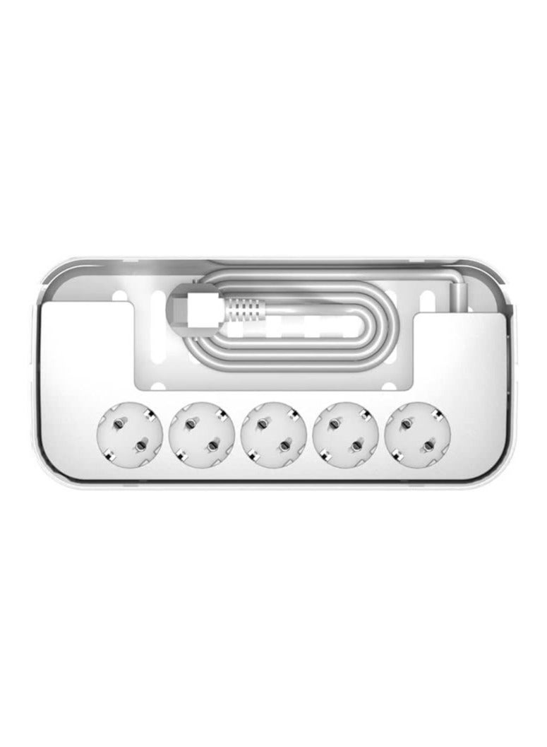 LDNIO SE5334 High Quality Management Power Strip Box With 5 Socket Port & 3 USB Port 2M Power Cable - White  - Image 4