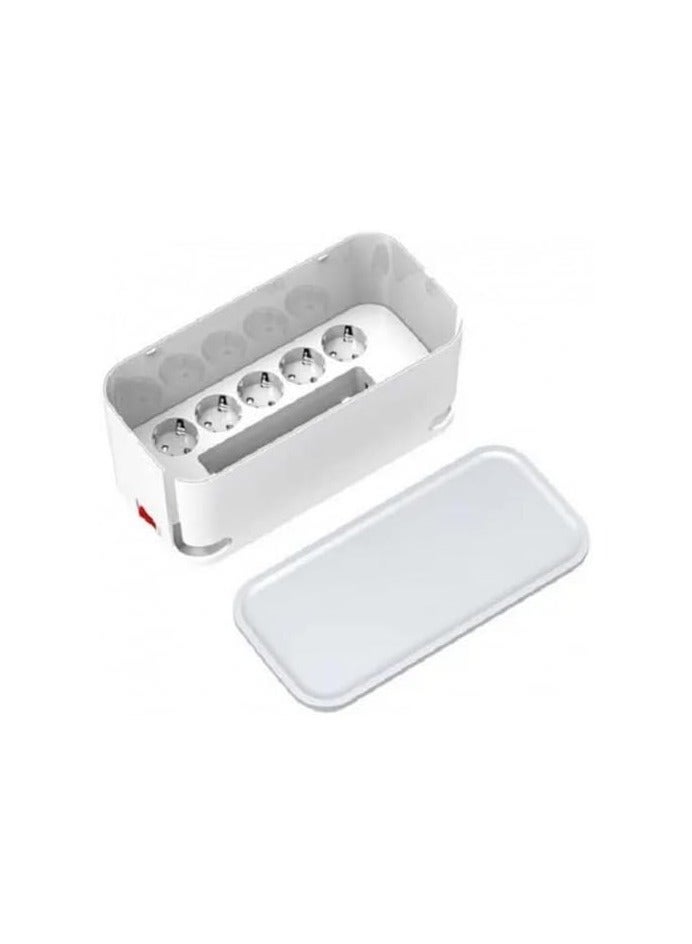 LDNIO SE5334 High Quality Management Power Strip Box With 5 Socket Port & 3 USB Port 2M Power Cable - White  - Image 2