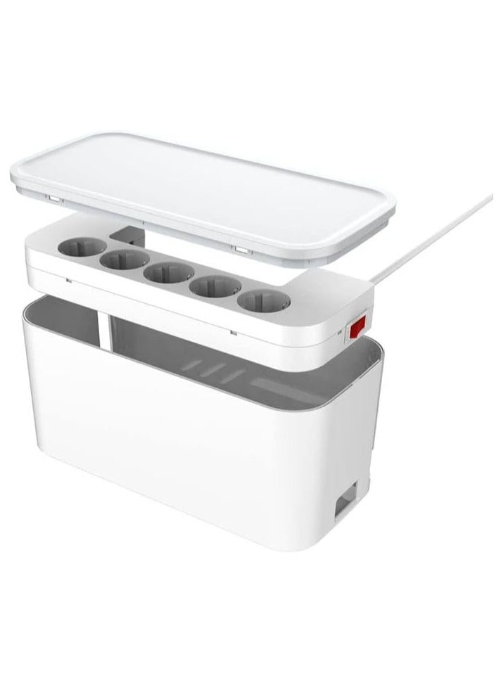 LDNIO SE5334 High Quality Management Power Strip Box With 5 Socket Port & 3 USB Port 2M Power Cable - White  - Image 3