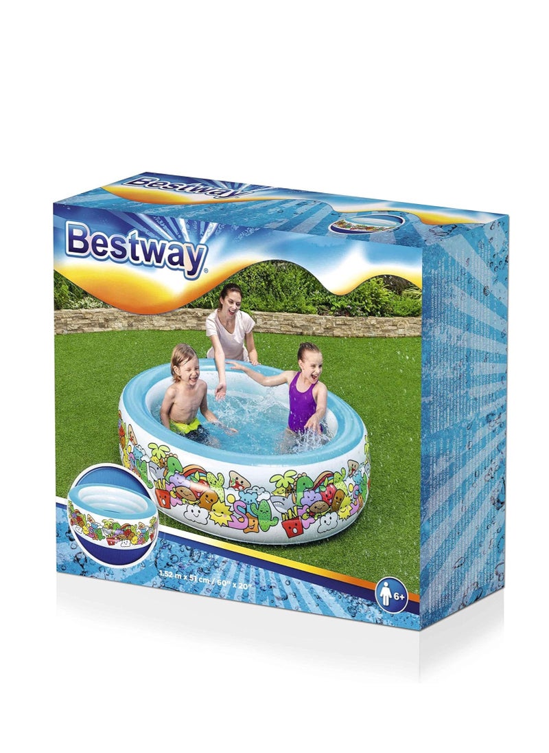 Bestway - Bestway Inflatable character play  Pool Round 152 cm x 51 cm - No:51121 - Image 1