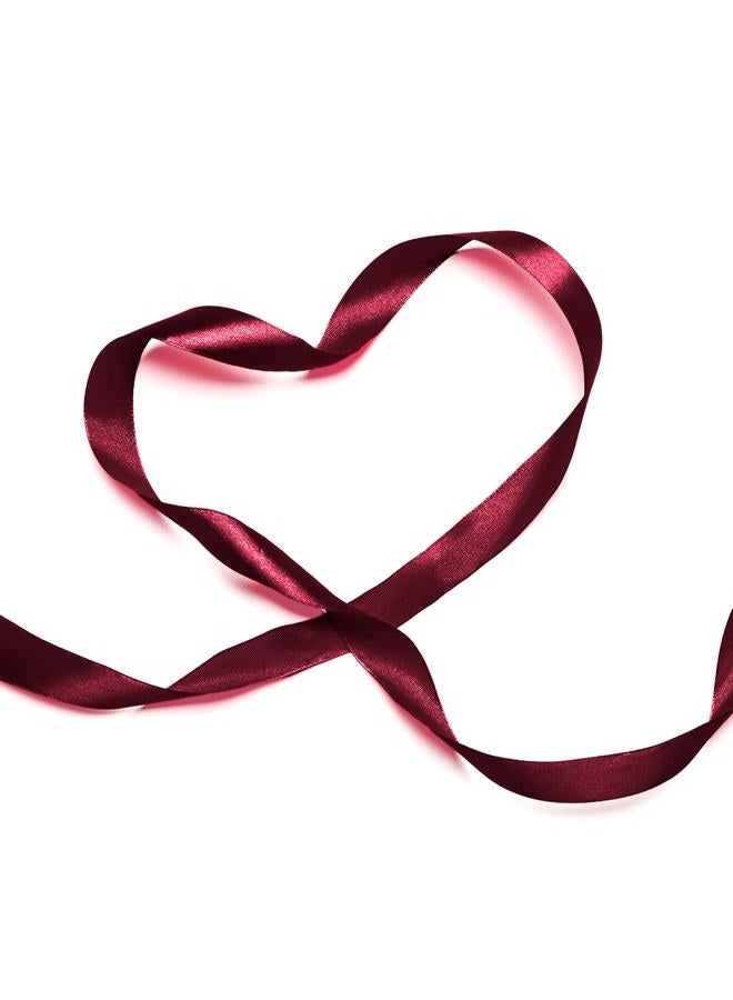 STARKET Burgundy Ribbon for Gift Wrapping, 3/8 in 25 Yards Dark Red Ribon, Maroon Ribbon, Red Ribon for Christmas Tree, Wine Red for Crafts, Burgundy Satin Wedding - Image 4