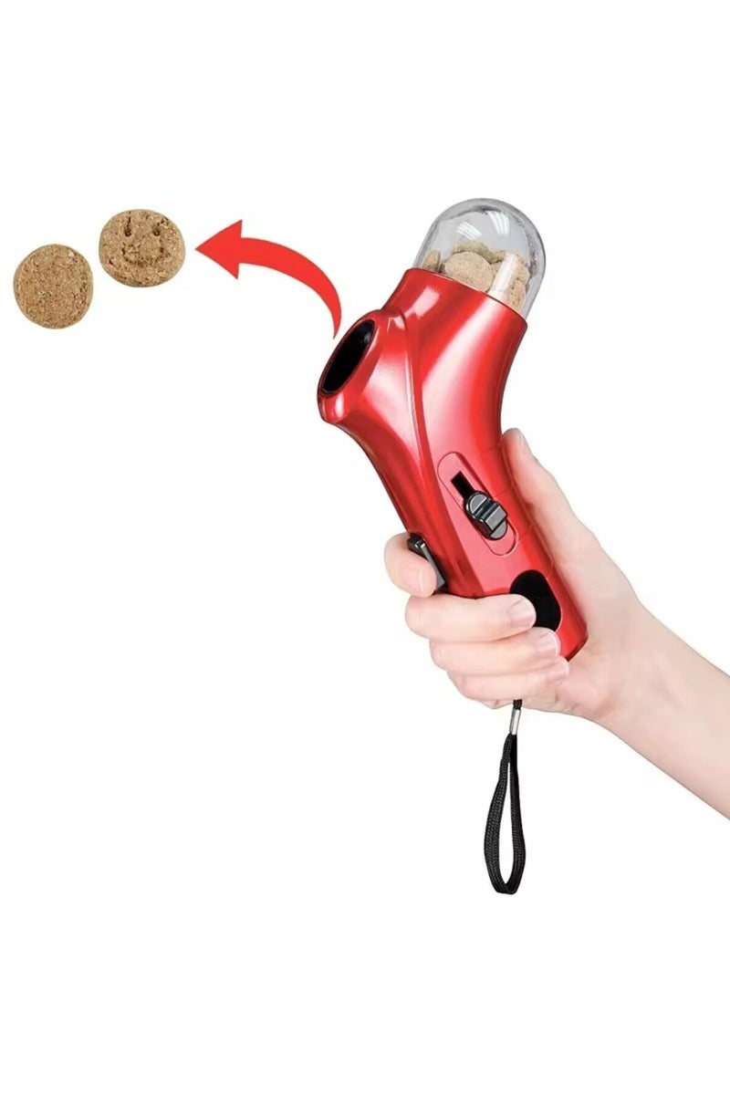erorex Red Dog Snack Catapult Launcher Dog Cat Treat Launcher Snack Food Feeder Catapult Pet Interactive Tr