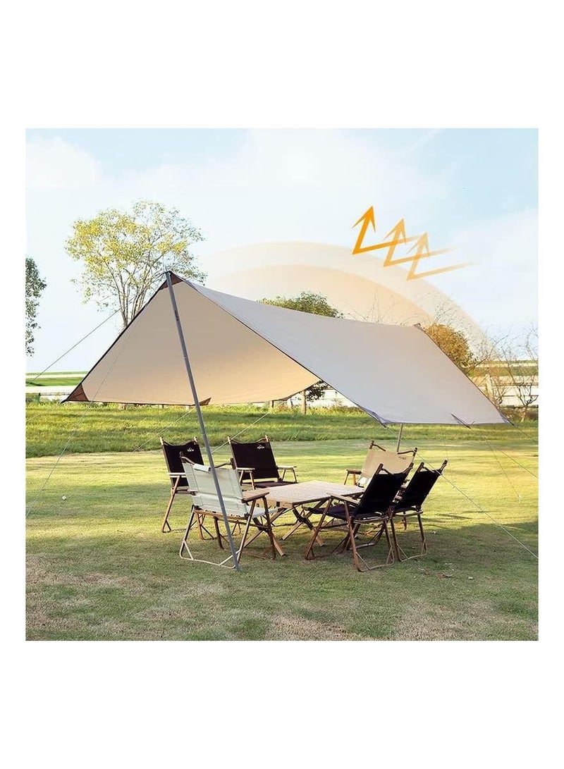 YULAN Outdoor Portable Tent Tarps Waterproof And Windproof, Lightweight Camping Tarpaulin Canopy Hammock Rain Fly Shelter For Outdoor Backpacking Hiking Beach 35Lsj-0385 - Image 2