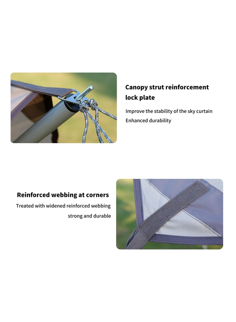 YULAN Outdoor Portable Tent Tarps Waterproof And Windproof, Lightweight Camping Tarpaulin Canopy Hammock Rain Fly Shelter For Outdoor Backpacking Hiking Beach 35Lsj-0385 - Image 3