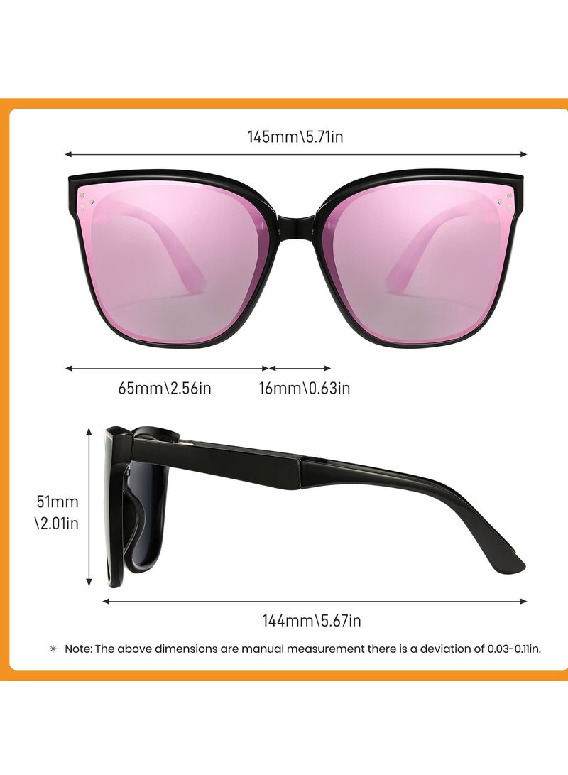 Zikra Folding Sunglasses for Women, Polarized Sunglasses Portable Ultralight Sunglasses UV 400 Vintage Sunglasses - Image 5