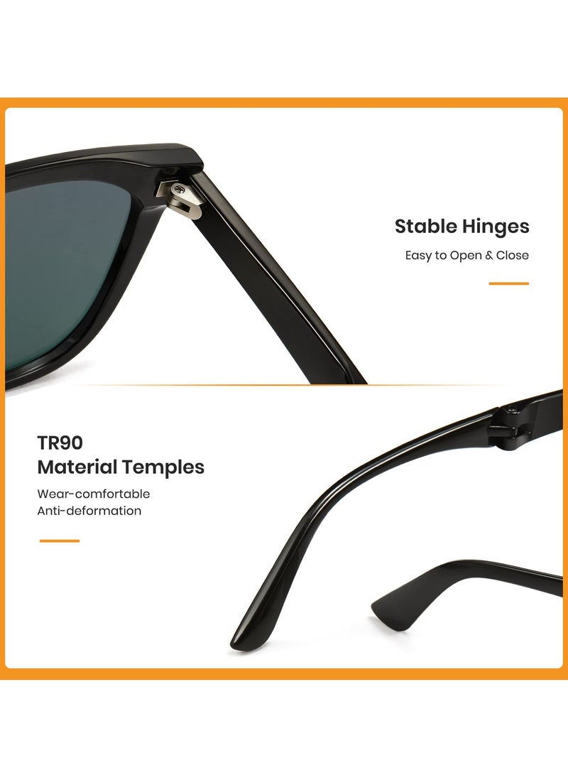 Zikra Folding Sunglasses for Women, Polarized Sunglasses Portable Ultralight Sunglasses UV 400 Vintage Sunglasses - Image 4