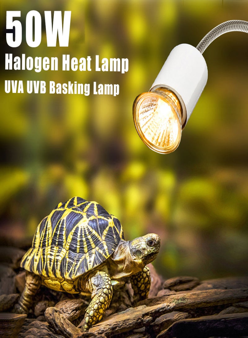 Generic 50W Halogen Heat Lamp UVA UVB Basking Lamp Heater Light Bulb for Reptiles Lizard Turtle Aquarium  - Image 2