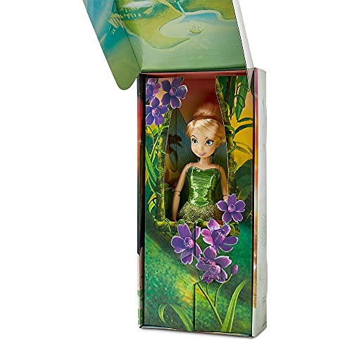 Disney store دميه الأميرة ديزني الكلاسيكية الرسمية من متجر ديزني - تينكر بيل من بيتر بان 11 بوصة تشمل فرشاة مع تفاصيل مصبوبة دمية قابلة للتشكيل بالكامل في زي كلاسيكي - ألعاب الأميرات ديزني للبنات - Image 5