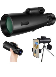 Telescope Monocular Waterproof High Definition Telescope Spotting Scope Phone Photography Adapter For Bird Watching Scenery Black