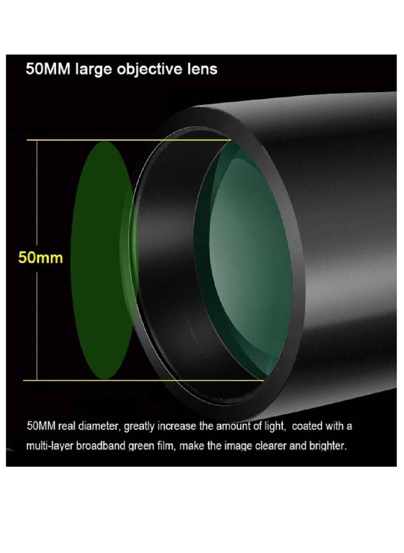 GENNEXT - Telescope Monocular Waterproof High Definition Telescope Spotting Scope Phone Photography Adapter For Bird Watching Scenery Black - Image 1