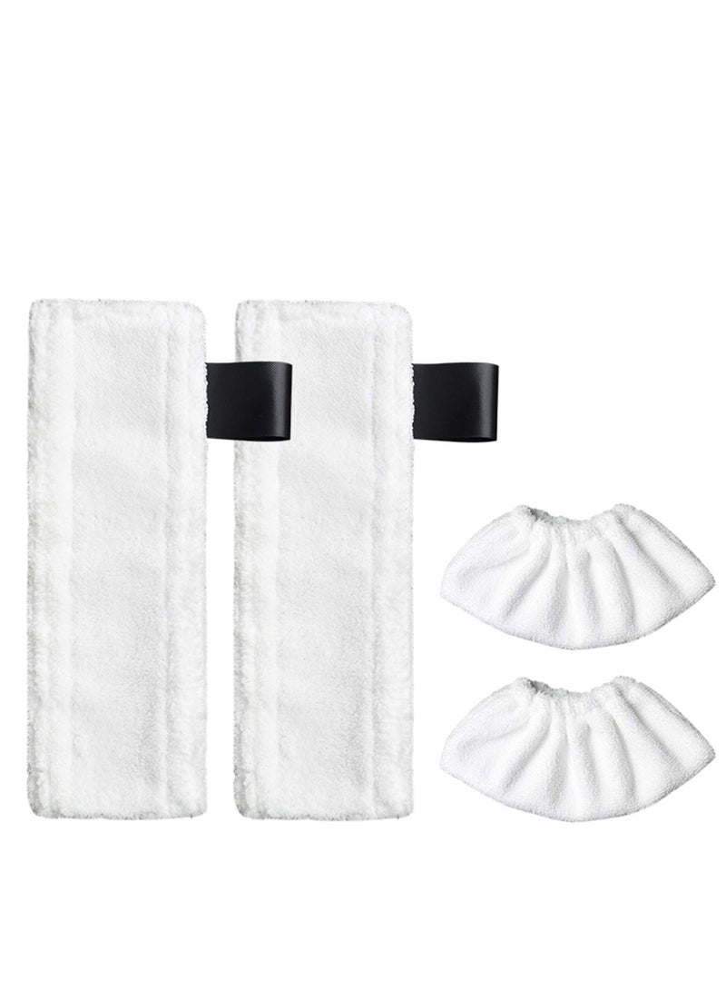2Pcs Replacement Microfibre Mop Cloths with Pads Set Fits for Karcher EasyFix Steam Cleaner SC2 SC3 SC4 SC5 Accessories  - Image 1