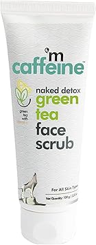MCaffeine mCaffeine Naked Detox Green Tea Face Scrub Walnut Granules for Pore Cleaning Revitalizes Skin and Removes Dirt and Impurities 100 g  - Image 1