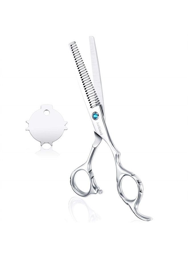 Aethland - Hair Thinning Shears, Aethland Japanese 9CR Stainless Steel Professional Barber Blending Teeth Scissors (Trimming Shaping Grooming Shears) Home Salon Barber Haircut, 6.5" - Image 1