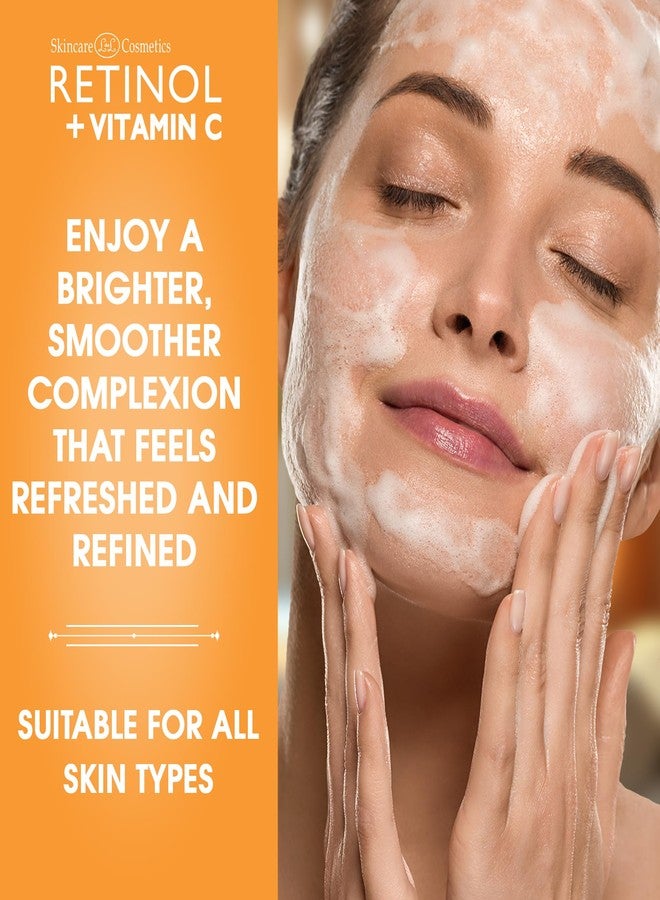 RETINOL غسول وجه ريتينول + فيتامين سي، يضيء ويقلل من علامات الشيخوخة، الخطوط الدقيقة والملمس غير المتساوي، 4 أونصات - Image 5