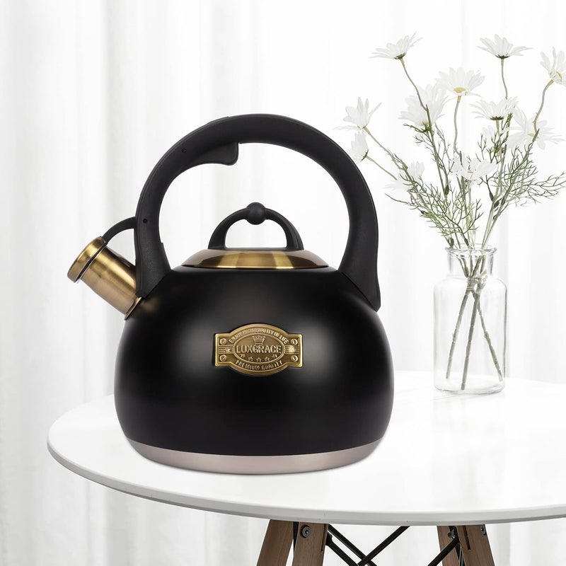 LUXGRACE Tea Kettle for Stovetop, Food Grade Stainless Steel Water Kettle, Tea Pot for Home & Kitchen, 3.1 Quart - Image 3